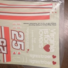 Blue Ridge Decals 1076 1/24 Scale’93-‘94 #25 Virginia Is For Lovers NASCAR