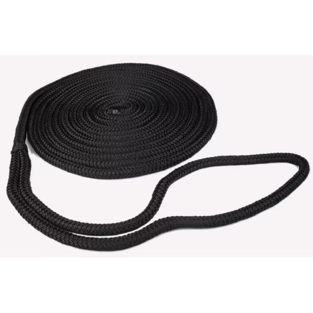 3/8 In. X 25 Ft. Double Braid Nylon Dock Line, Blue