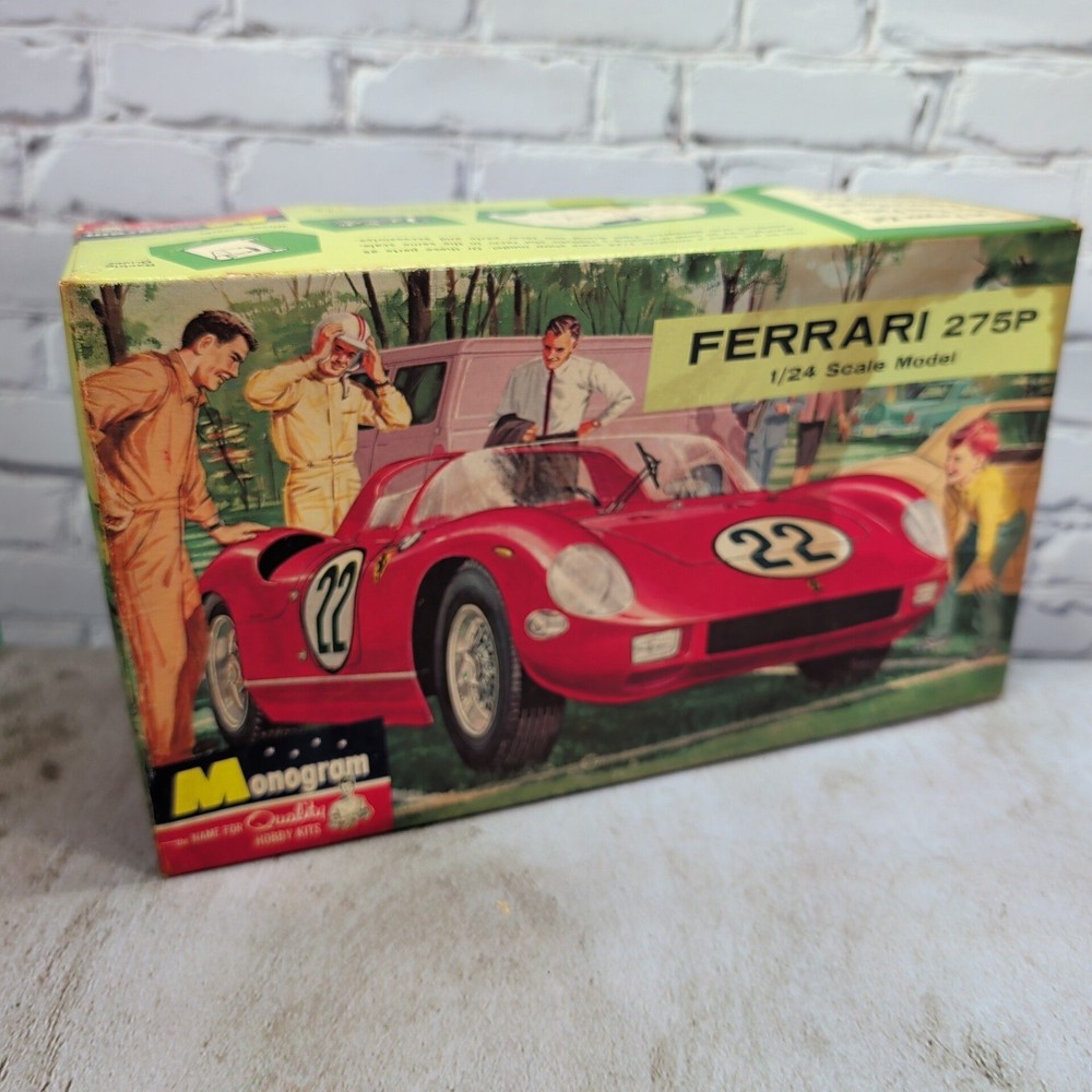 Monogram Ferrari 275P 1/24 Model Kit Open Incomplete Vintage Race Car