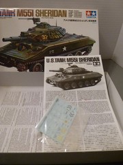 TAMIYA 1/35 U.S ARMY M551 SHERDIAN #8954 VIETNAM WAR + EXTRA’S