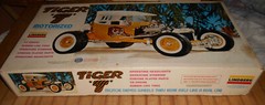 Lindberg “TIGER T” 1/8 Scale Motorized Model Empty Box ONLY, NO MODEL KIT PARTS