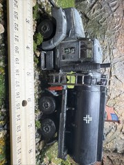 1:48 ?? Scale Modified Peterbilt Painted Plastic DIE Cast German Fuel Truck 7”