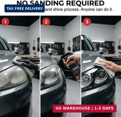 Professional Car Headlight Restoration Kit, Cleaning and Polishing Spray, Multif