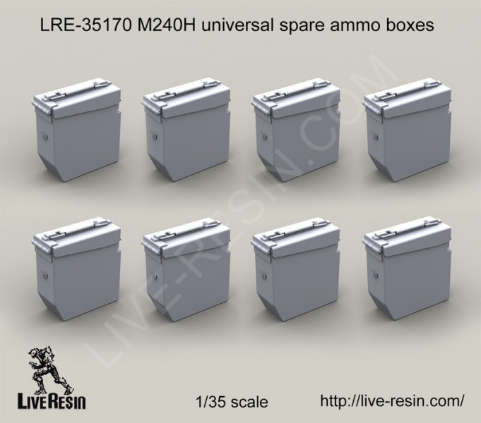 Live Resin 1/35 LRE-35170 M240H Universal Spare Ammo Boxes