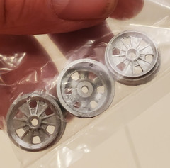 SHELBY COBRA DAYTONA MODEL GUNZE SANGYO METAL PART PARTS FRONT WHEEL WHEELS M 18