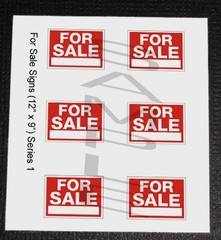 FOR SALE SIGNS — 12″ x 9″ in 1/25 scale for MODEL CARS— Diorama or Garage —READ