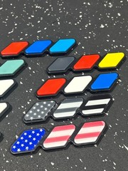 Tri Color TRD Grille Emblem Badge Toyota Tacoma Tundra 4Runner Style