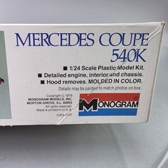 Monogram 1/24 1936 Mercedes-Benz 540K Coupe Museum Pieces Model Kit 2304 OPEN
