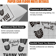 100 Pcs Paper Floor Mats for Cars, Disposable Automotive Floor Mats for Car Deta