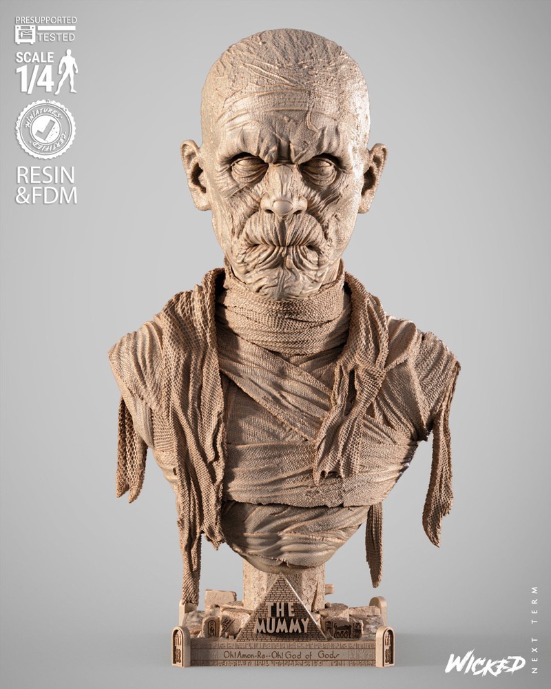 The Mummy Bust model kit unassembled unpainted see Description