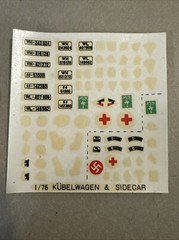 Vintage Fujimi 1/76 Kubelwagen -R/75 Sidecar Plastic Model- New In Box-