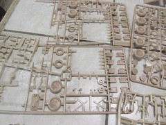 Tamiya Military Jeep Model Parts Tan Wheels Gas Cans Seats New