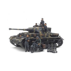 Tamiya 1/35 German Tank Panzerkampfwagen IV Ausf.G Early Production & Motorcycle