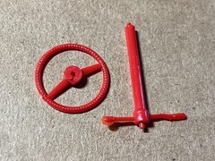 1 25 scale model parts Little Red Wagon Steering Wheel/ Column No Box