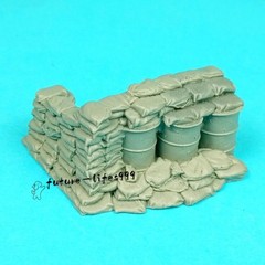 1/35 Diorama WWII Military Sandbag Wall Trench Bunker Scene Prop Model Accessory