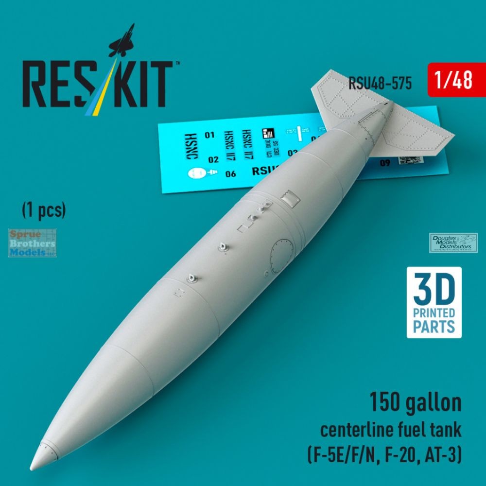 RESRSU480575U 1:48 ResKit 150 Gallon Centerline Fuel Tank (for F-5E F-5F F-5N