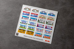 1:24 3D License Plates for scale model Cars US Hawaii to Massachusetts