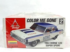 Lindberg 1964 Dodge 330 Super Sport Color Me Gone Model Kit 1/25 NEW / SEALED