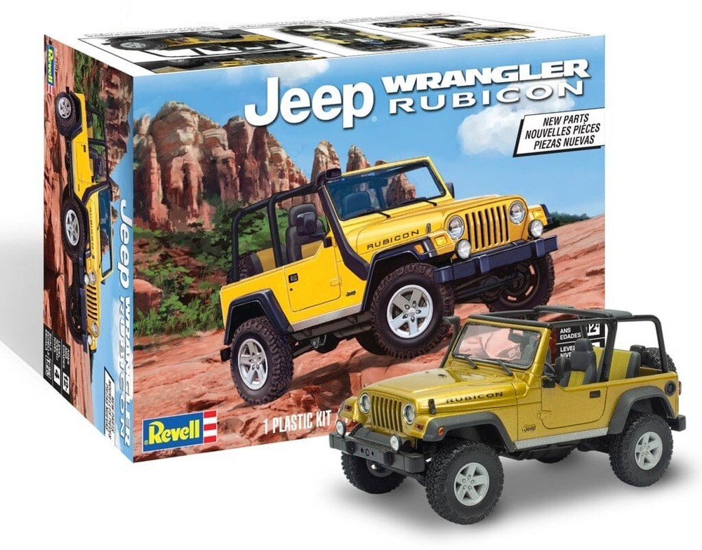 Jeep Wrangler Rubicon 1:25 Scale Revell Plastic Model Kit #85-4501 New Unpainted
