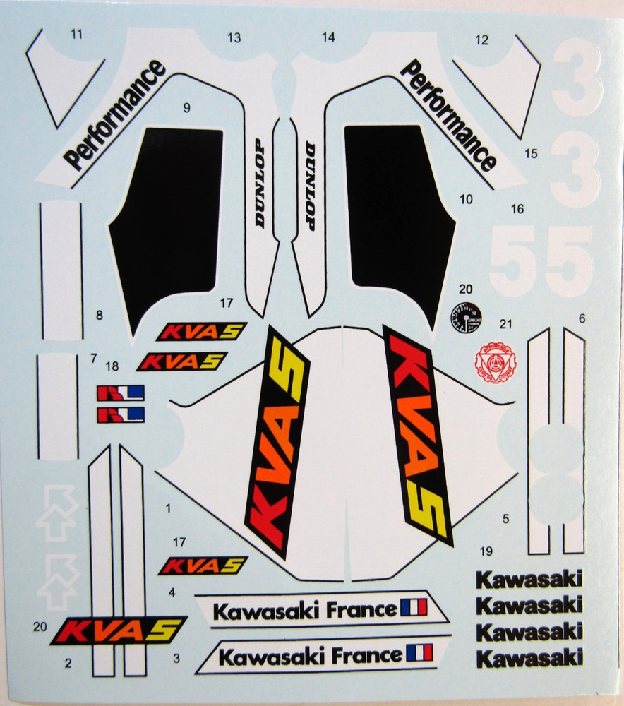 Decalpool 1/12 Kawasaki KR1000F Endurance Race 1981 Decal Sheet DP317
