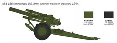 Italeri Plastic Model kit 1/35 Scale M1 155mm Field Howitzer #6581