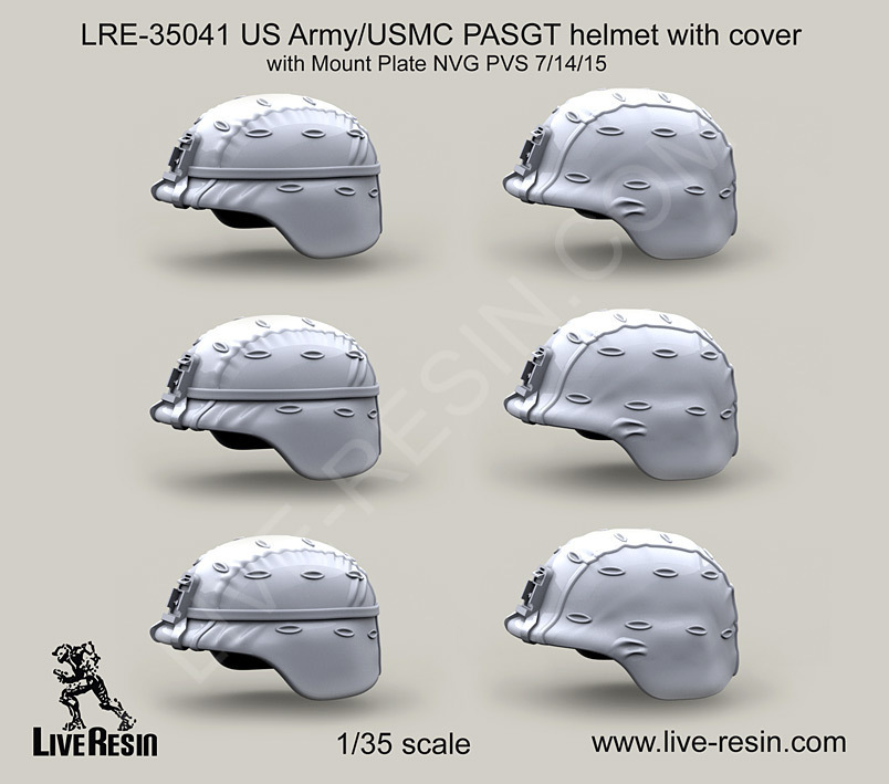 Live Resin 1/35 LRE-35041 US Army PASGT Helmet (Set 2)