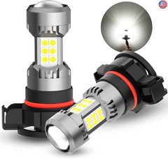 PHINLION 2504 PSX24W 12276 LED Fog Light Bulbs, 3200 Lumens Super Bright, 6000K