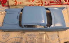Vintage Monogram 1957 Chevy Hardtop Model Kit 2225 1:24 Scale RARE BABY BLUE