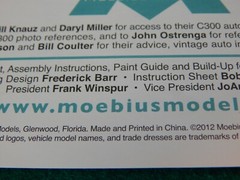 NUMBERED FIRST RUN COA 1955 CHRYSLER 300 Owner & Moebius PRESIDENT Signed KIT
