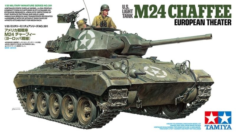 Tamiya 35391 1/35 Scale Military Tank Model Kit WWII M24 Chaffee Euro Theater