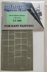 Eduard Express Mask 1/35 scale XT 008 German Numbers Medium Diorama Accessories